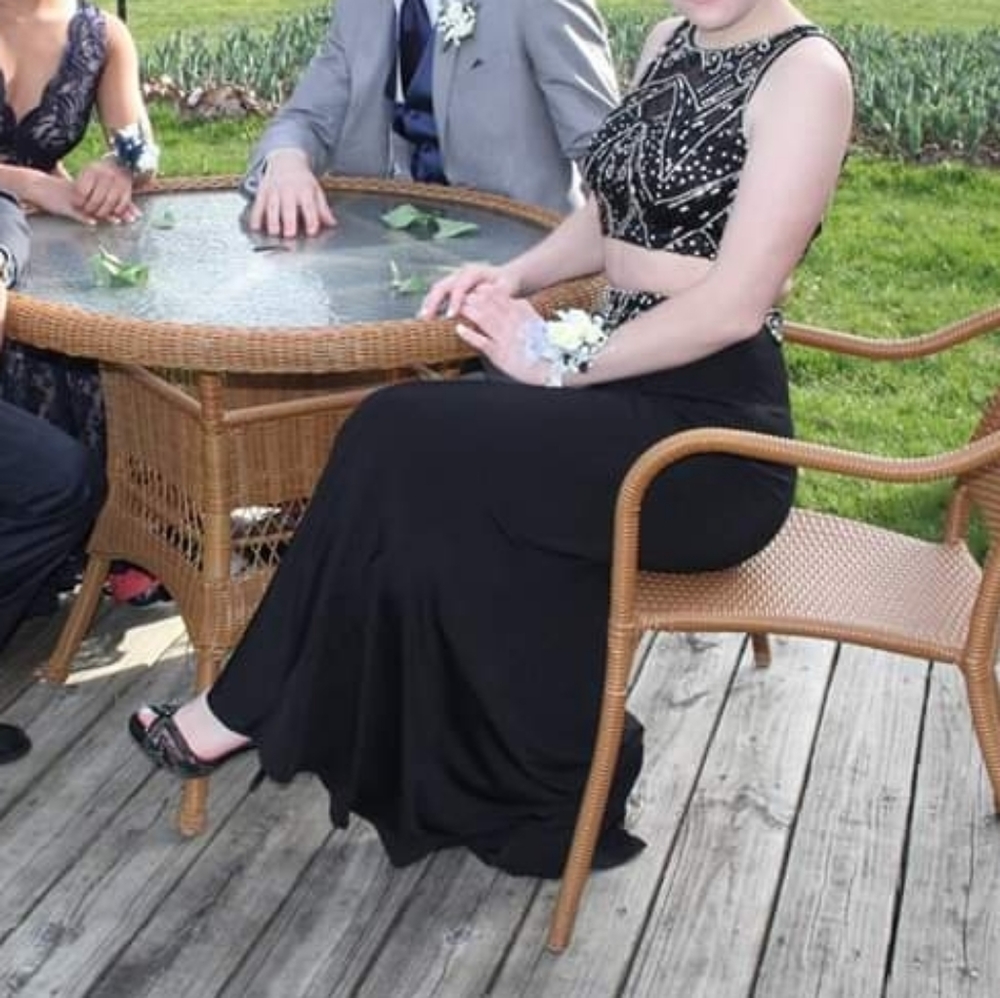 2 piece formal dress